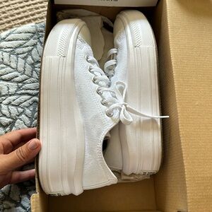White Platform Converse